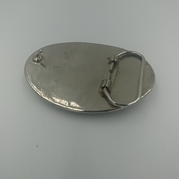 Black Belt Buckle W/ Rhinestone Accent - Picture 3 of 4